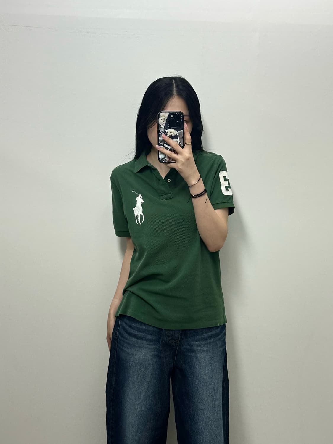 폴로 랄프로렌 빅포니 카키 피케 반팔 카라 티셔츠  상품이미지1