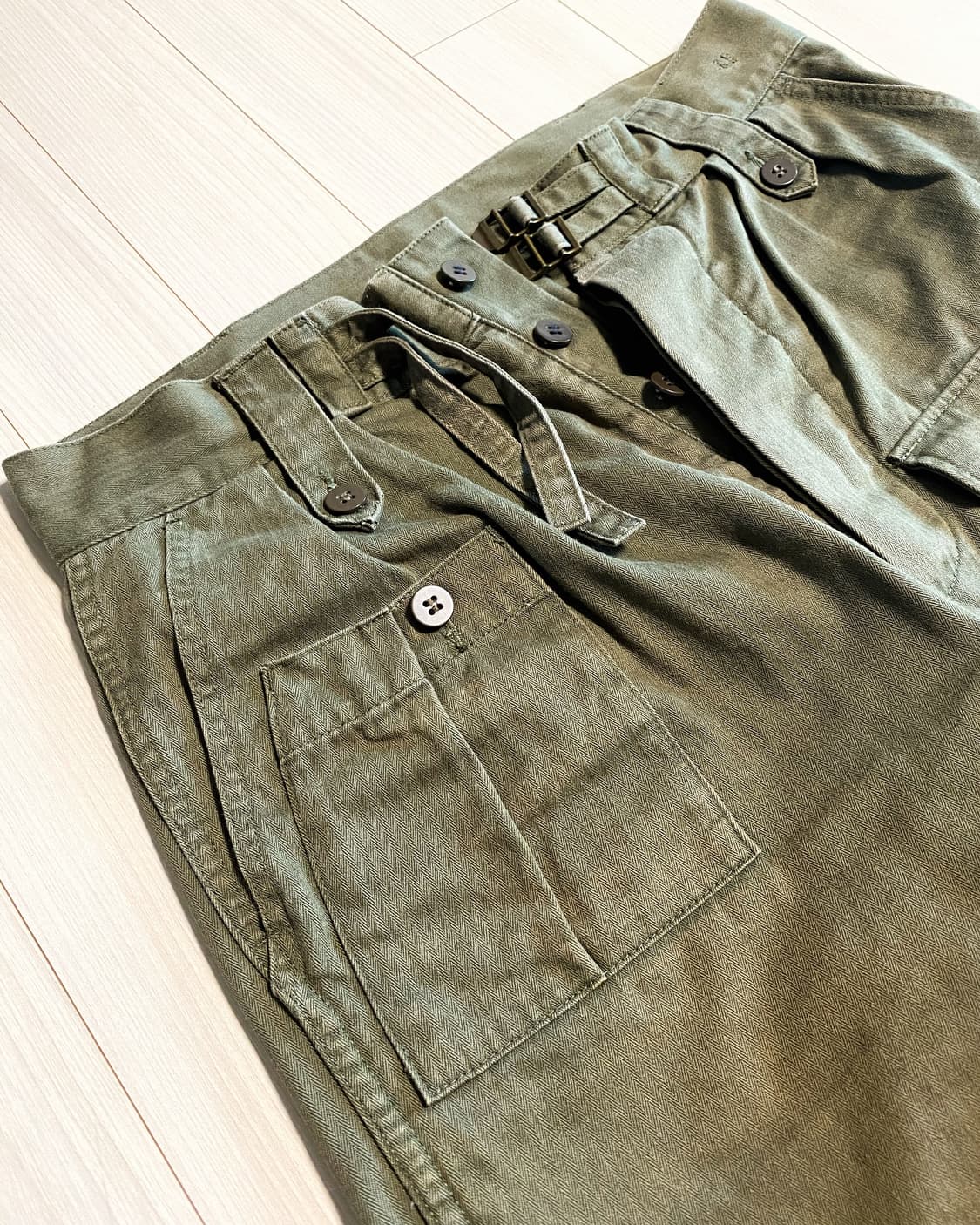 YMC KY 영국군 정글 퍼티그 팬츠 (헤링본 HBT 원단) - 7사이즈 상품이미지2