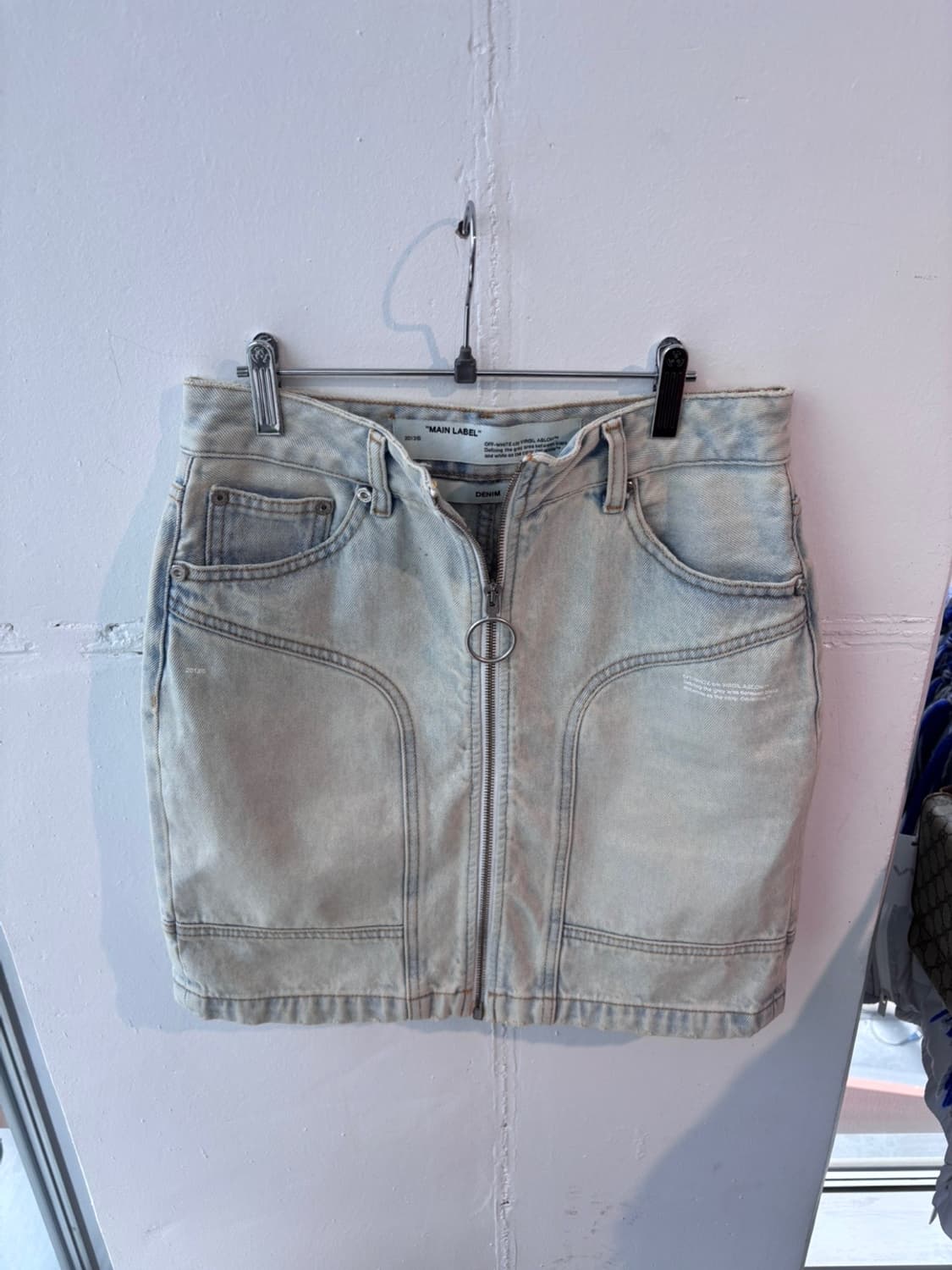 Vintage Off White Denim skirt 상품이미지1