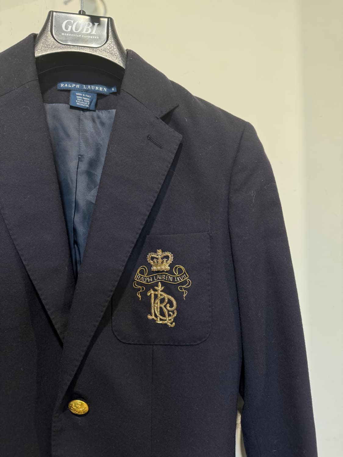 폴로랄프로렌 금장 단추 자수 블레이저 상품이미지3