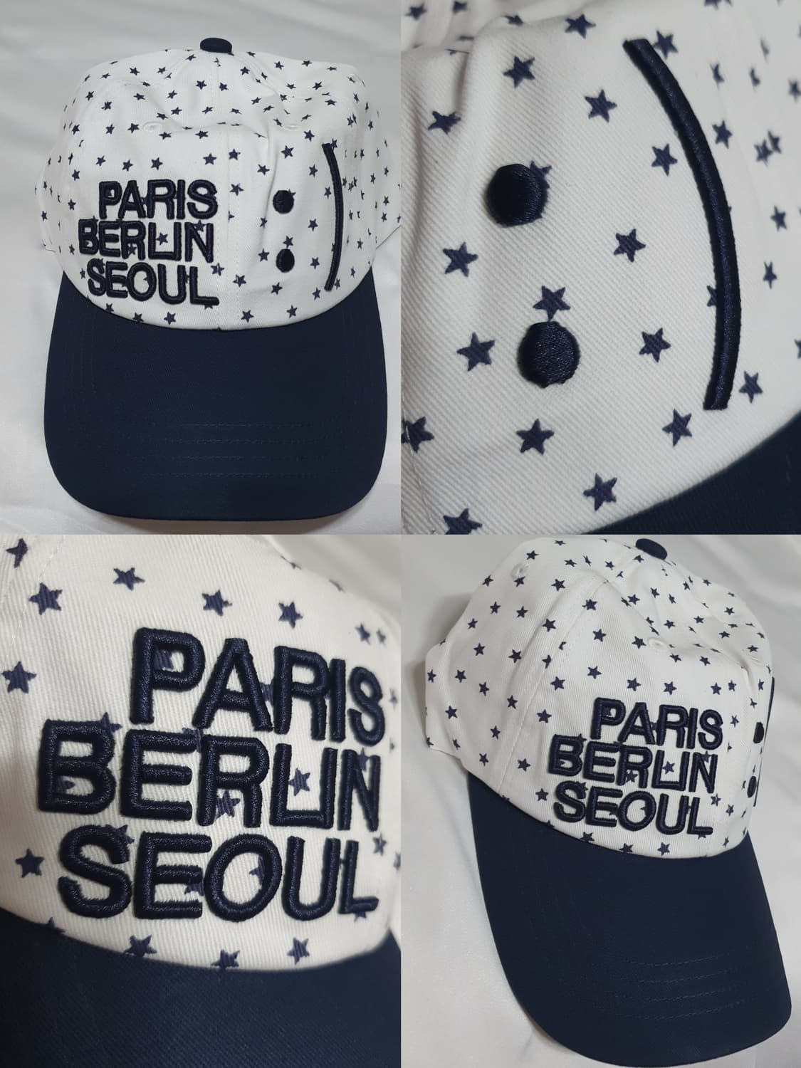화이트 네이비 스마일 스타 더뮤지엄비지터 모자 볼캡  상품이미지4