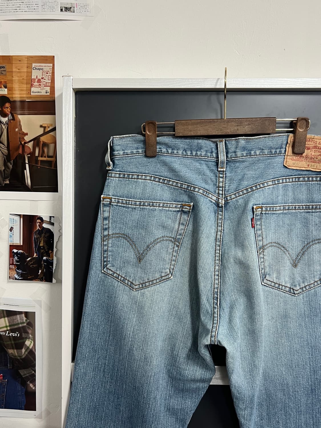00s Levis 리바이스 505 레귤러핏 연청 데님 팬츠 상품이미지2