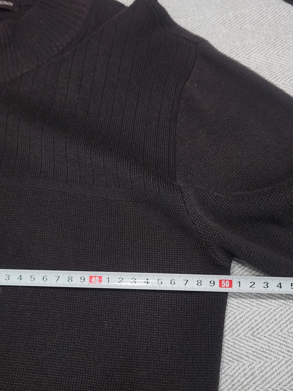 [95] 헨리브라운 니트 집업 남성 95사이즈 다크브라운 상품이미지7