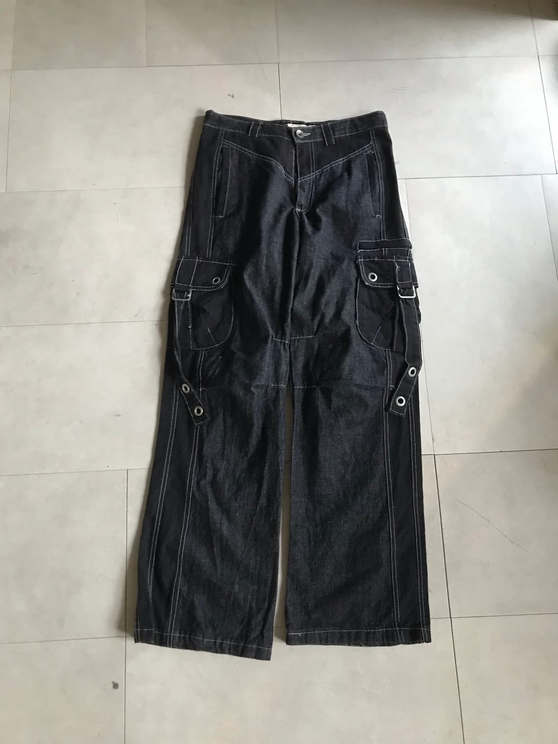 빈티지 스트랩디테일 데님 카고팬츠 상품이미지6