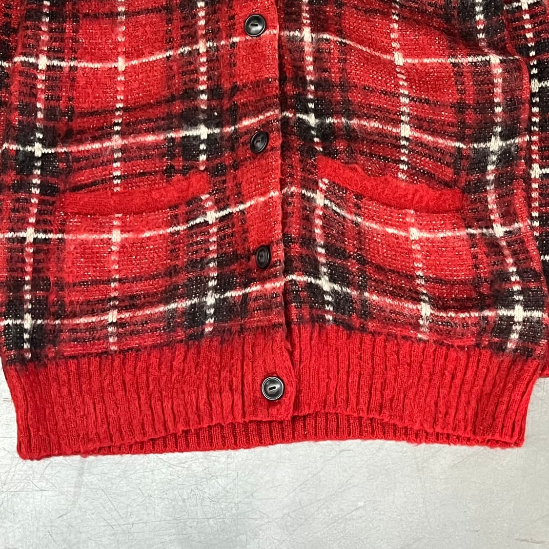  데님앤서플라이 체크 모헤어 가디건 y15942 상품이미지4