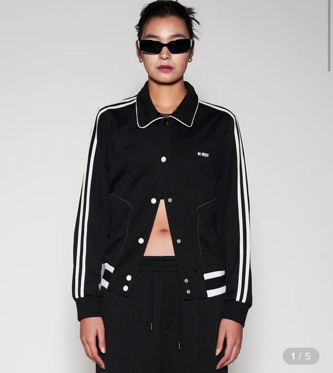 NERDY Varsity Track Jacket Black 상품이미지1