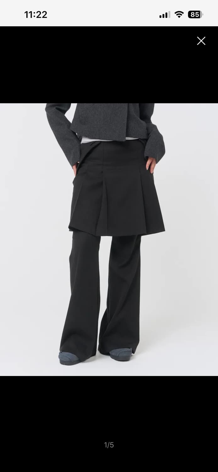 미세키서울 Pleats midi skirt pants SET BLACK 상품이미지1