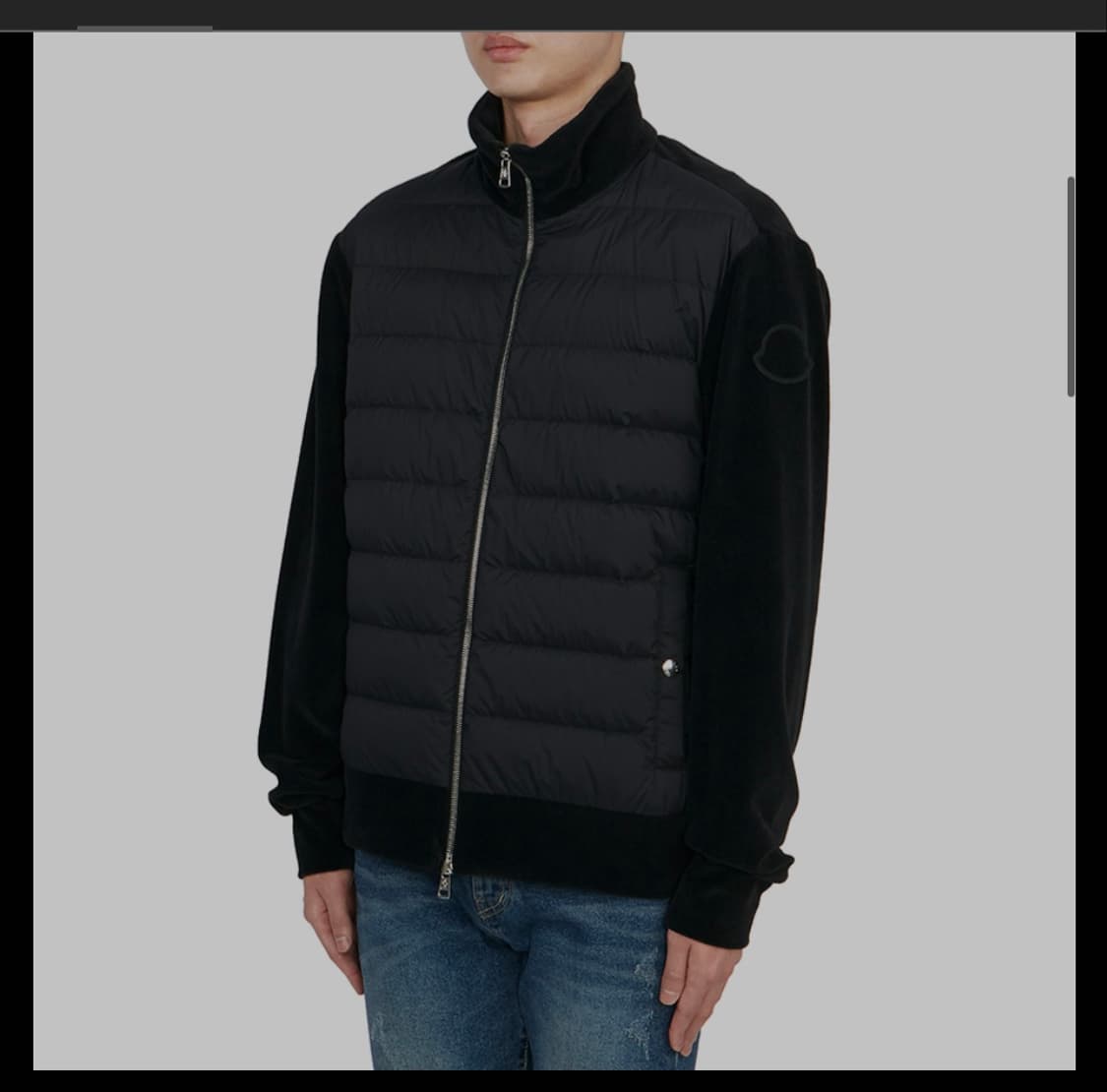 몽클레어 벨벳 니트 패딩 집업 8G00027  상품이미지3