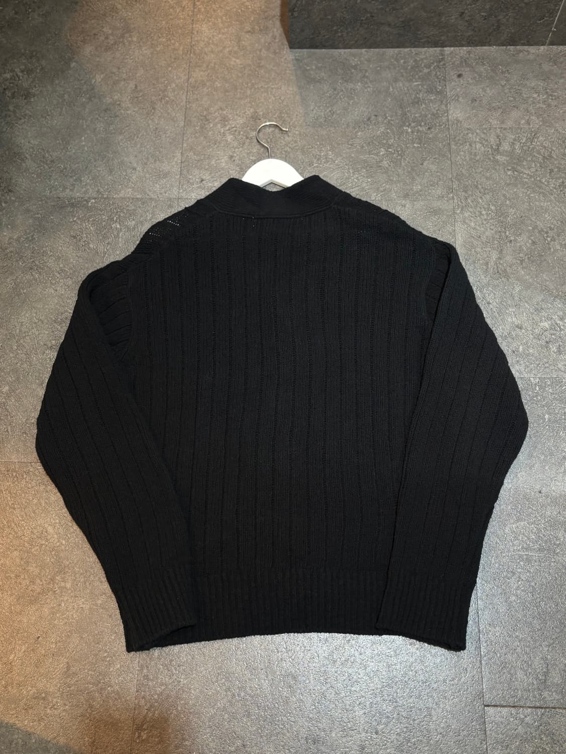 세터 파로 부클 가디건 블랙 XL사이즈 상품이미지3