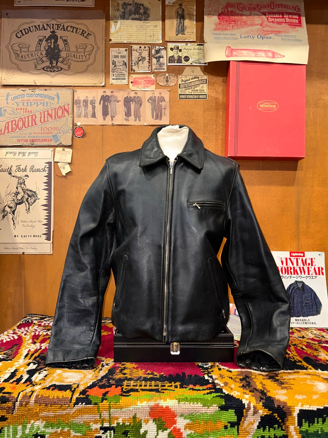 ( M-L ) 가죽자켓 워크웨어 아메카지 밀리터리 스포츠가죽 소가죽 상품이미지3