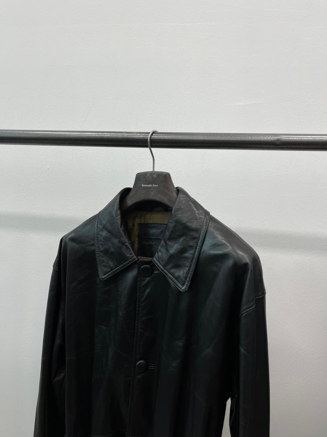 105) 파코라반 90s 가죽 트렌치코트  상품이미지2
