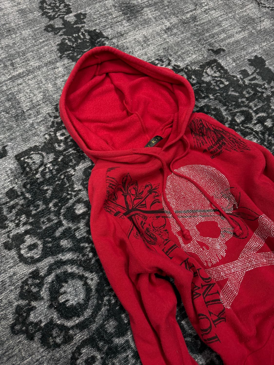 Mkr 00s y2k bizz skull printing hoodie 상품이미지3