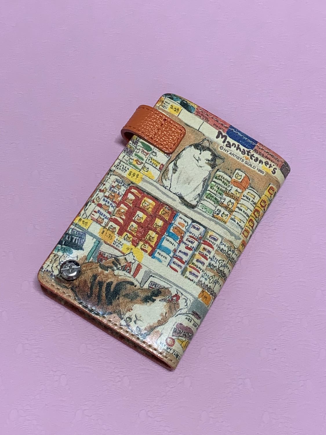 맨하타너스 빈티지 고양이 카드지갑 상품이미지1