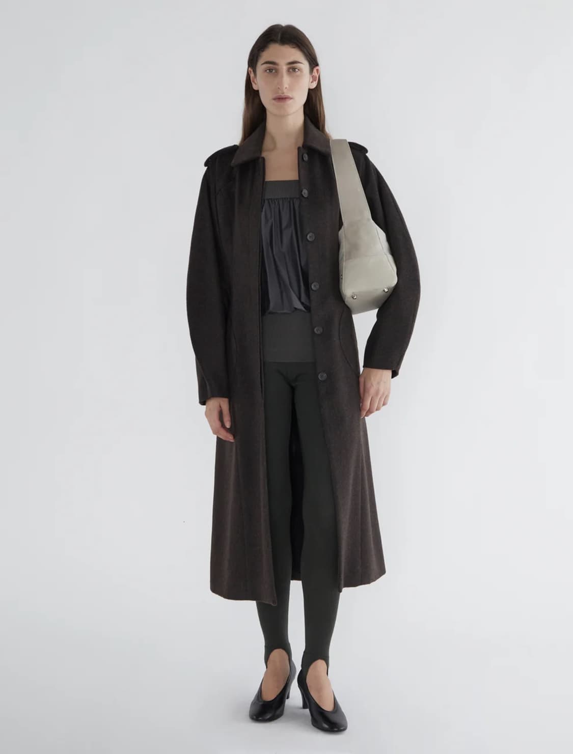 [XS,S,L]팔로마울 Isabel 울 코트/브라운 상품이미지8