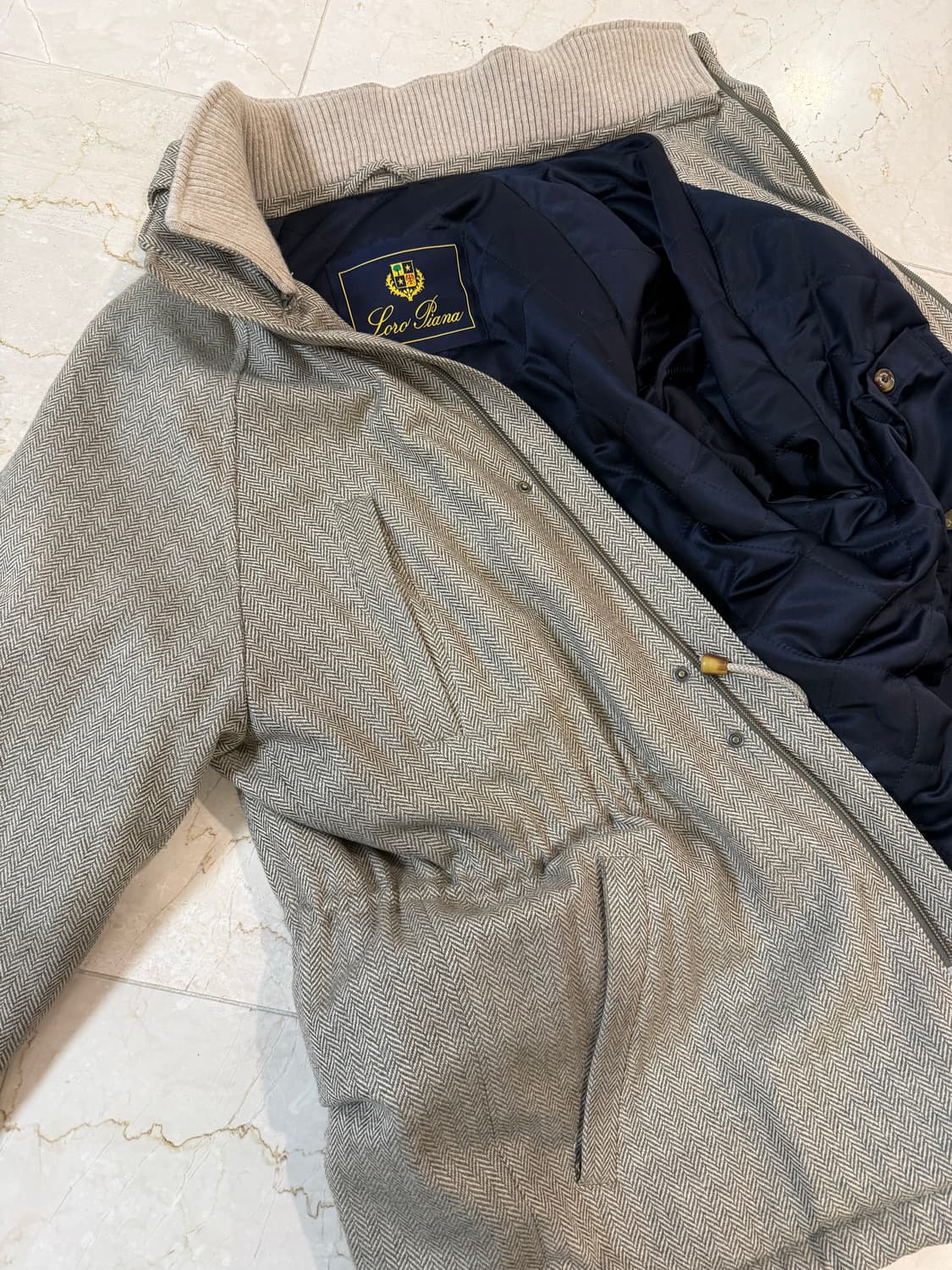 로로피아나 아이서 자켓 캐시미어 해링본 상품이미지6