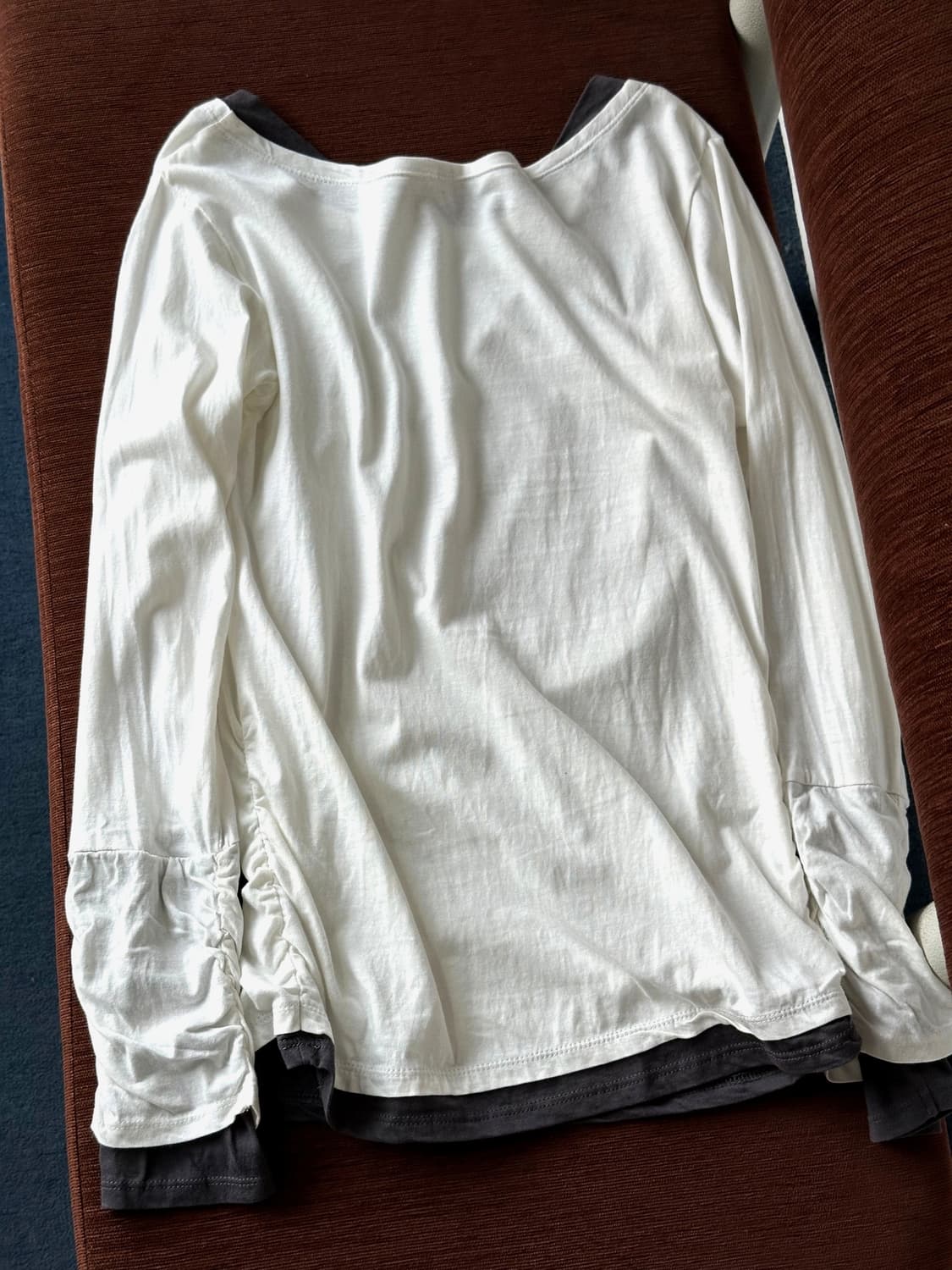 Light cotton design shirred L/S TOP 상품이미지5