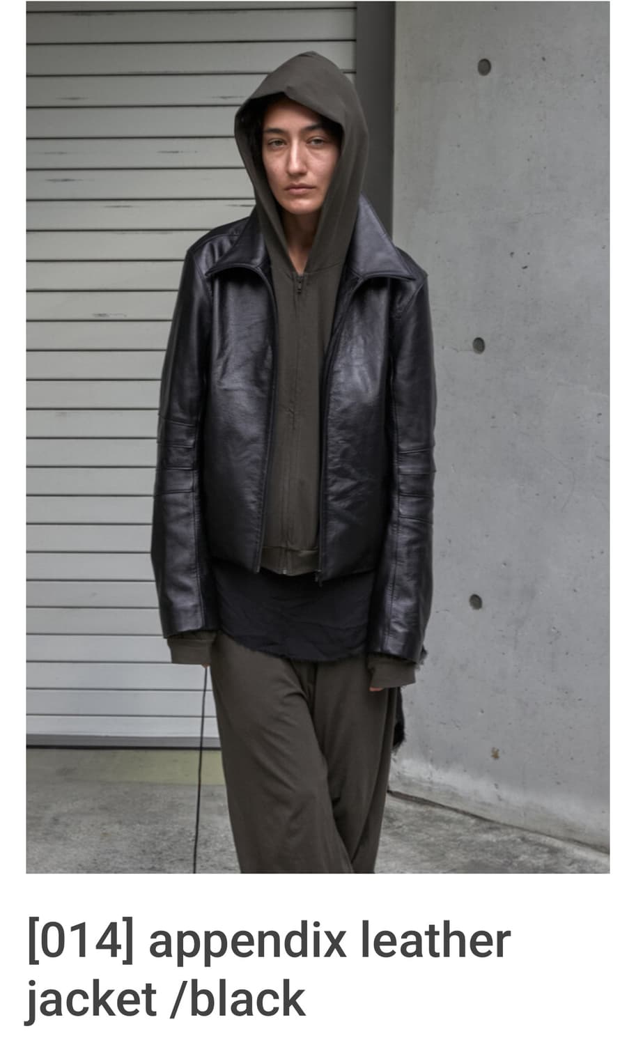 Mudule 014 어펜딕스 블랙 레더 자켓 사이즈 4  상품이미지1