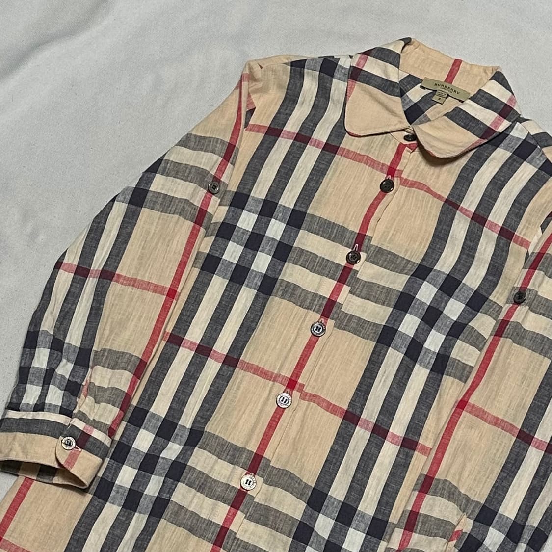 S 버버리 노바체크 여성용 실크 셔츠 상품이미지1