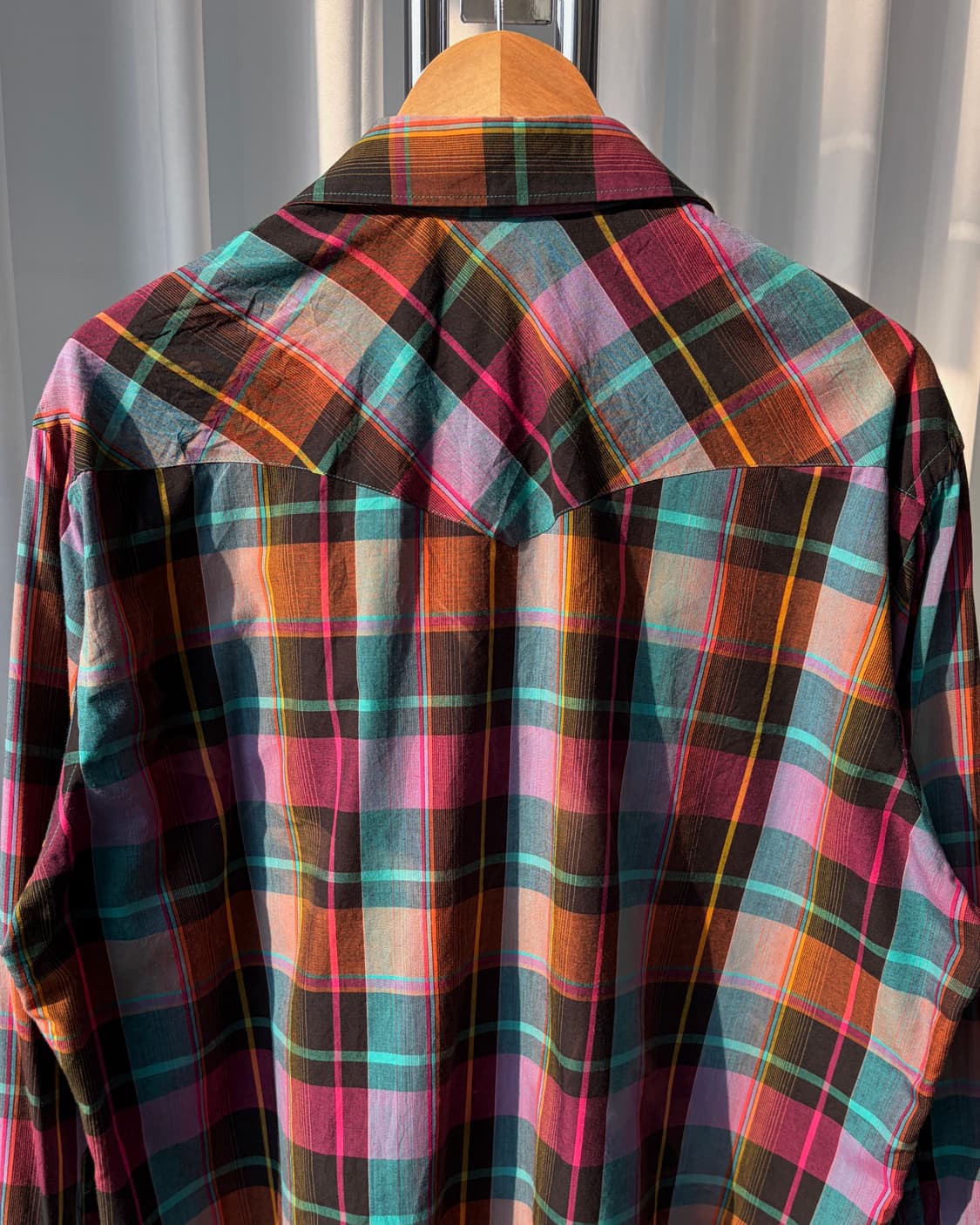 [XL]랭글러 Wrangler 마드라스 카우보이 웨스턴 셔츠 상품이미지6