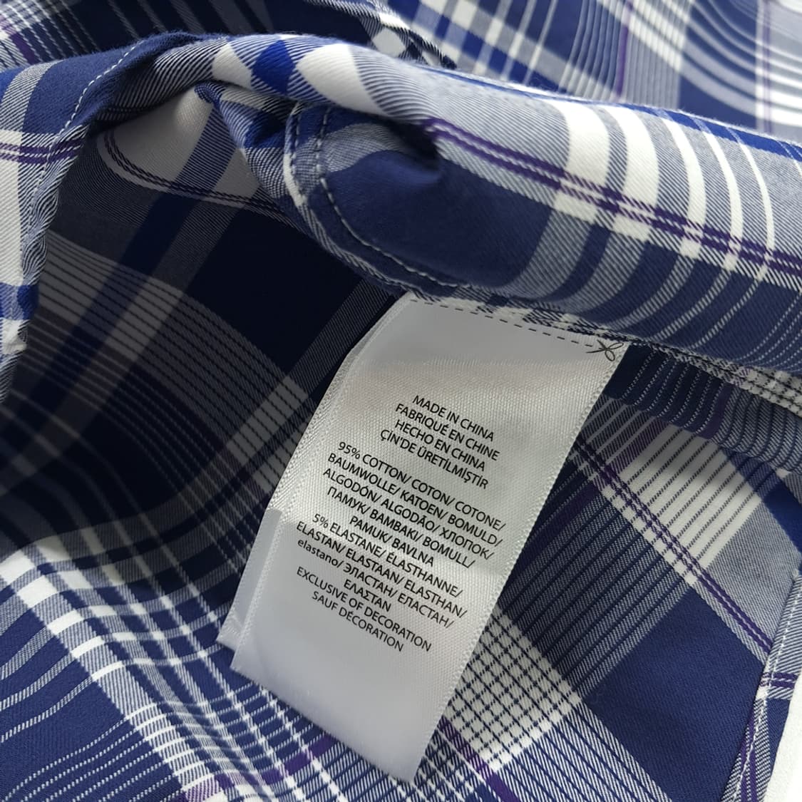 CN764 2XL 폴로 랄프로렌 네이비 엘라스틴 체크 긴팔 셔츠 남방 상품이미지6