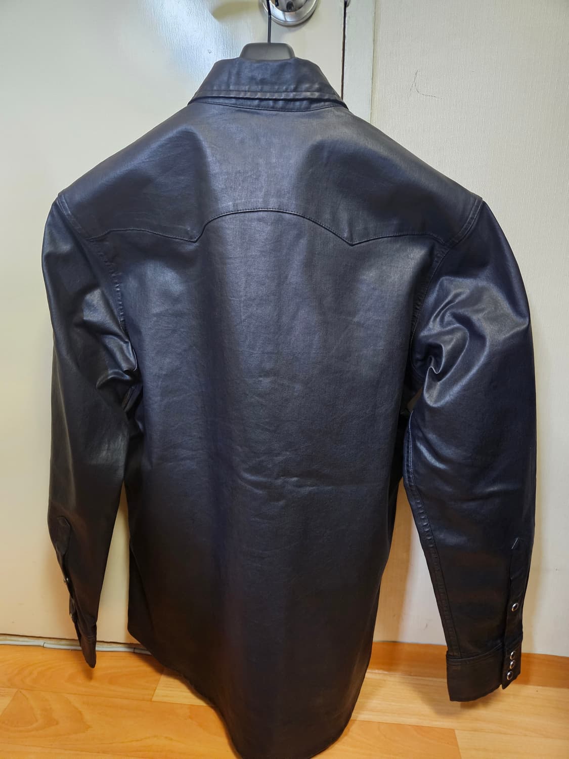 100 L) 세비지 레더 코팅 웨스턴 셔츠 상품이미지3