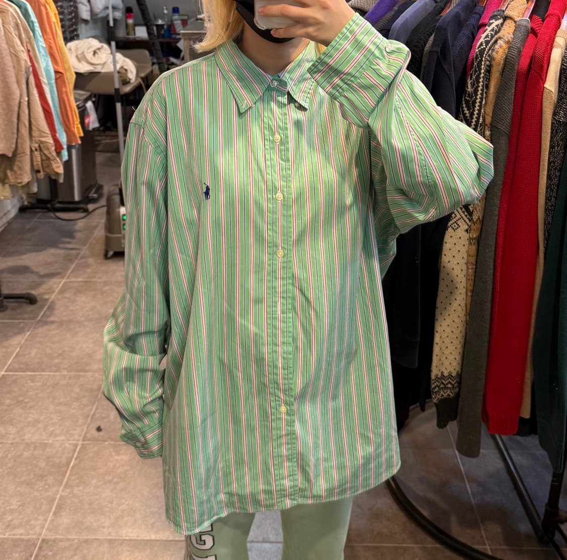 [No.9]Polo 폴로 스트라이프 긴팔셔츠 상품이미지1