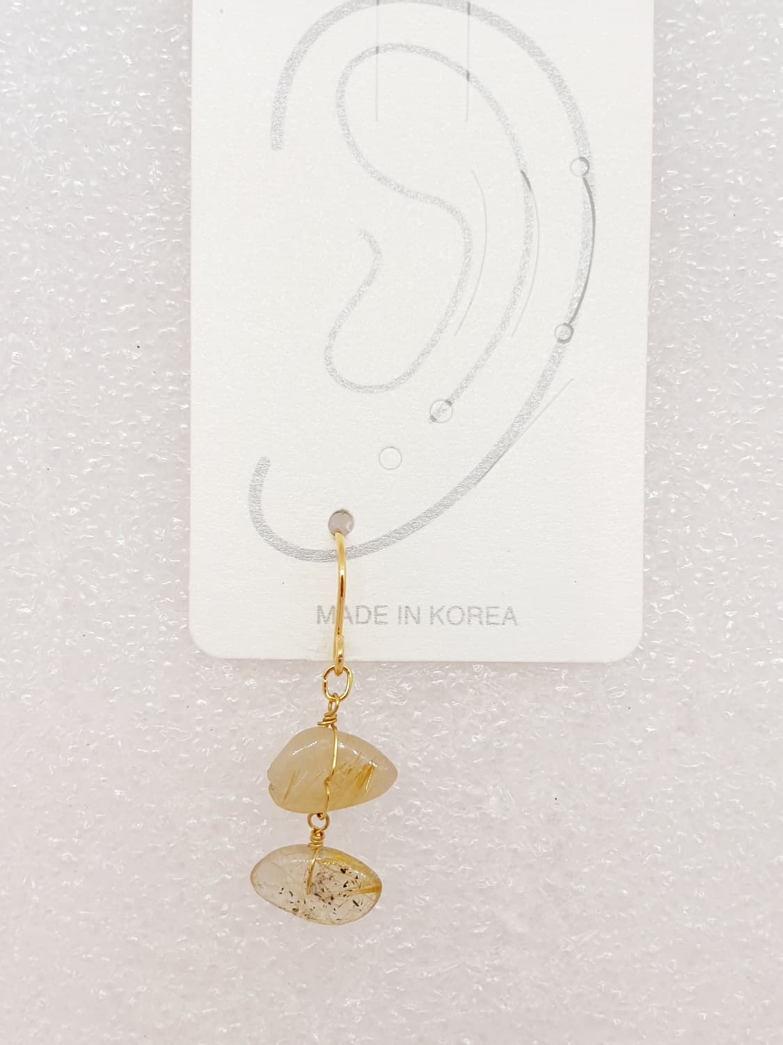 루틸원석 귀걸이 상품이미지2