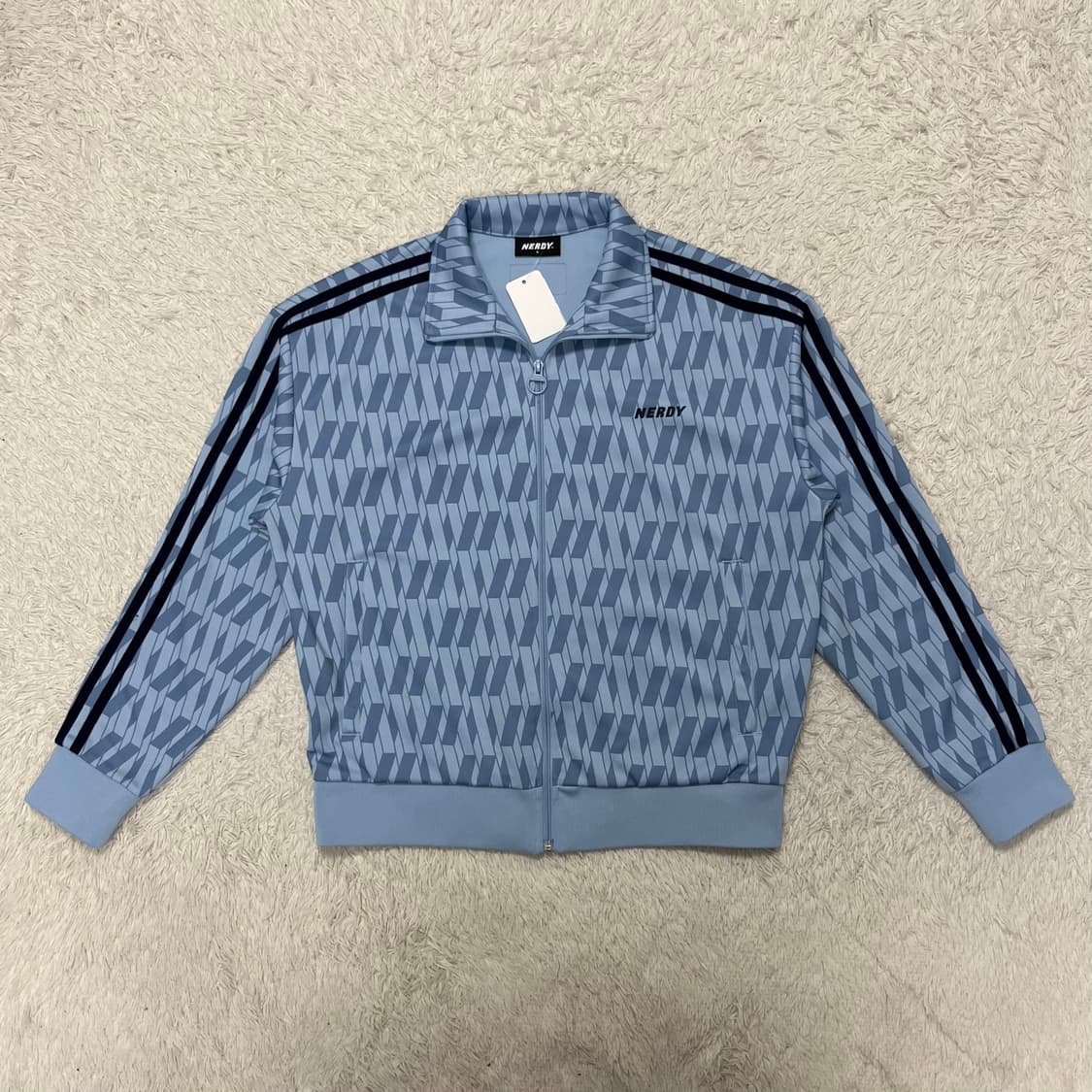 Nerdy sky blue pattern jersey 상품이미지4