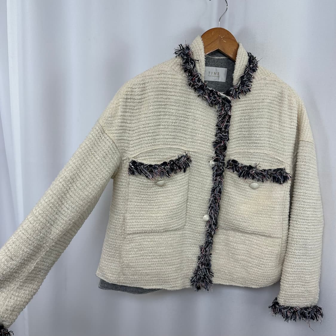 타임 TIME 여자 모 자켓 아이보리 (55-66추천)  상품이미지2