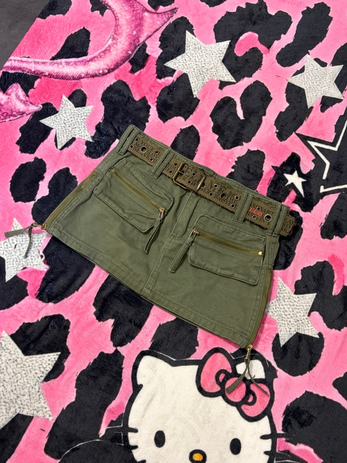 Y2K Utility pocket zip cargo Mini Skirt 상품이미지5