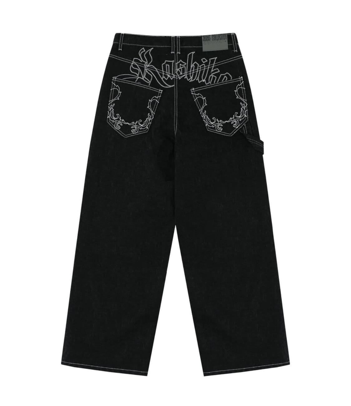 카시코 엠브로이드 논페이드 데님 팬츠 검정 m 상품이미지1