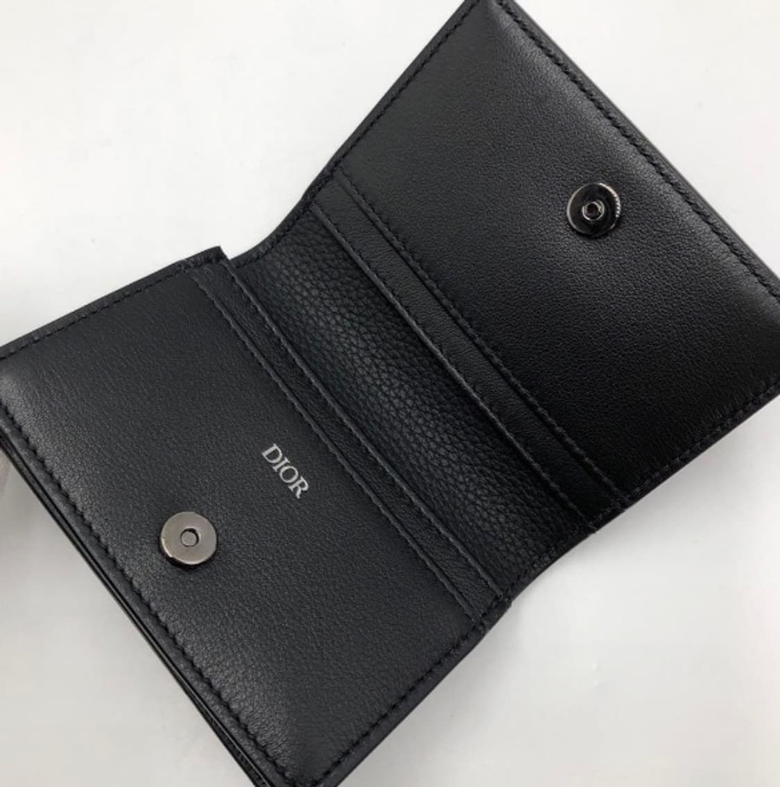 [정품] 디올 CD 아이콘 레더 카드지갑 블랙 풀구성품 상품이미지3