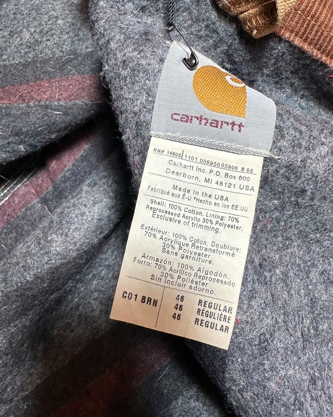 칼하트 초어 워크 자켓 made in usa 상품이미지8