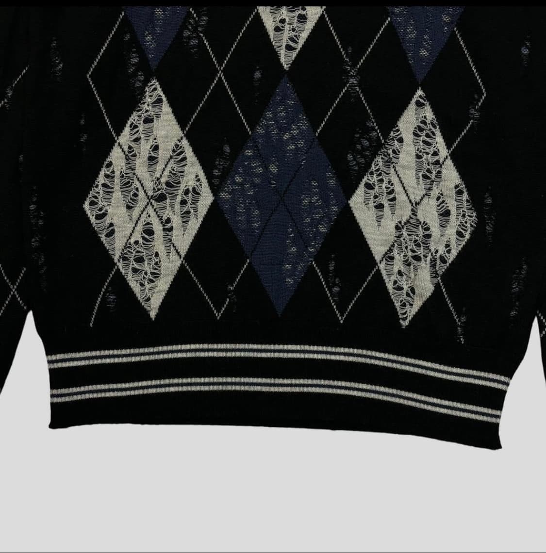 MIHARAYASUHIRO damage processed argyle 상품이미지3