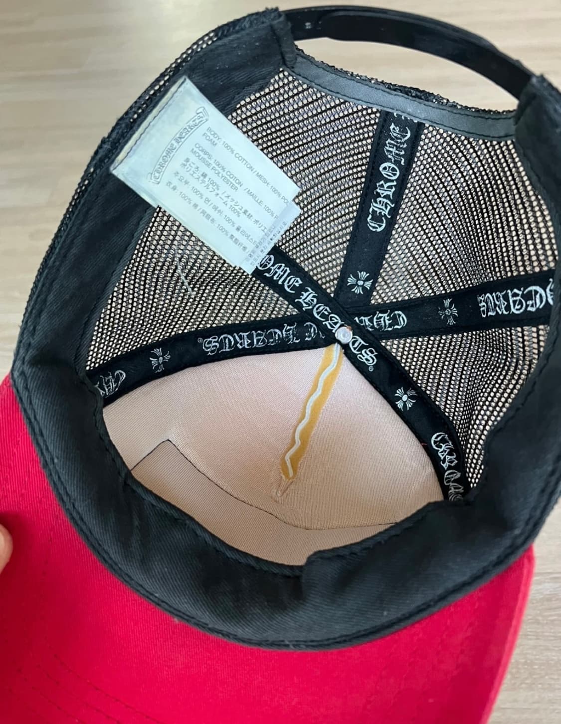 크롬하츠 할리우드 트러커캡 화이트 레드 상품이미지2