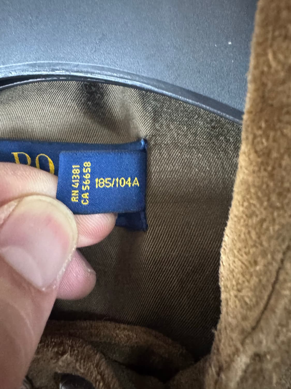 XL 폴로 랄프로렌 러프아웃 스웨이드 카페레이서 가죽 자켓 브라운 상품이미지3