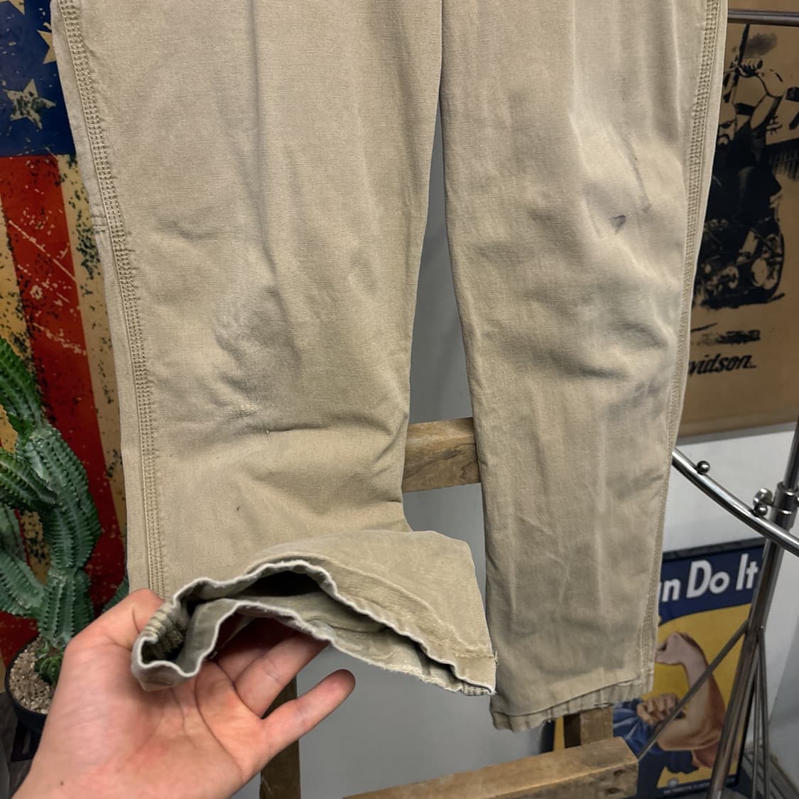 칼하트 릴렉스핏 스패너포켓 코튼캔버스 워크팬츠 N566 상품이미지4