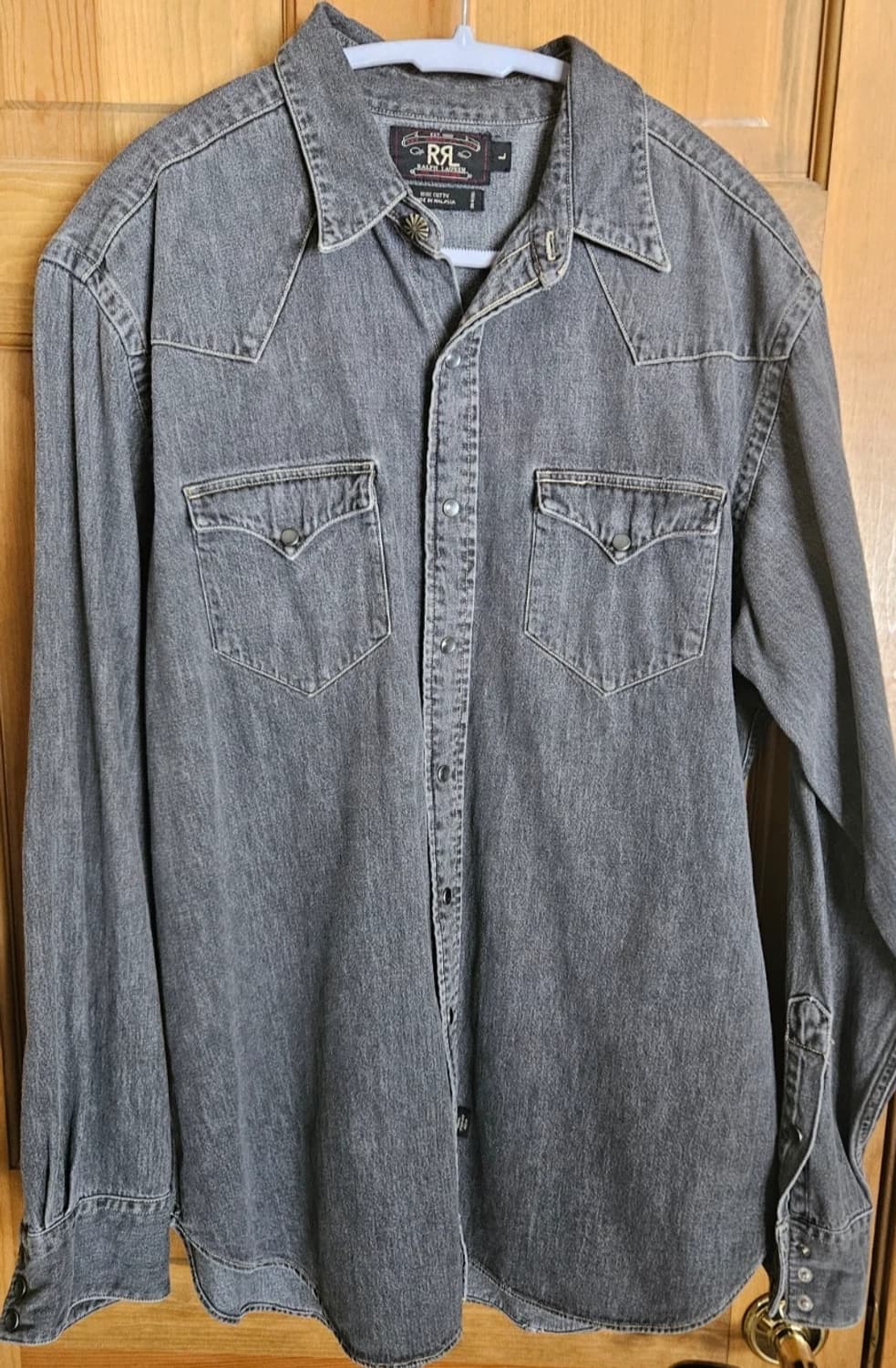 RRL 더블알엘 데님 웨스턴 셔츠 그레이 상품이미지1
