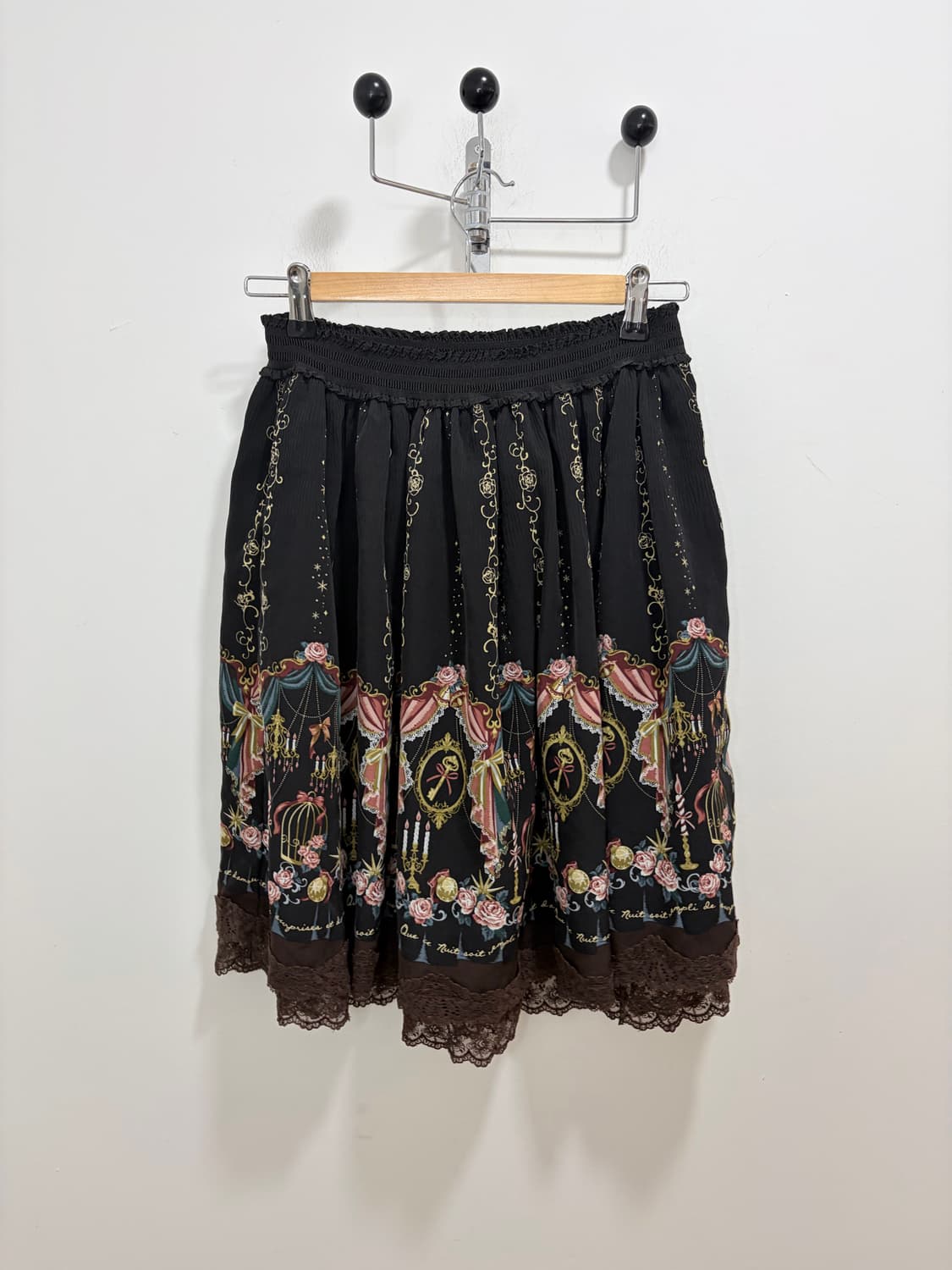 엑시즈팜 초코브라운 레이스 스커트 치마 상품이미지7