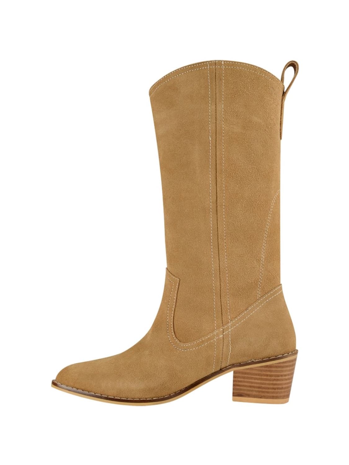 마뗑킴) 웨스턴 미들 부츠 카멜 상품이미지1