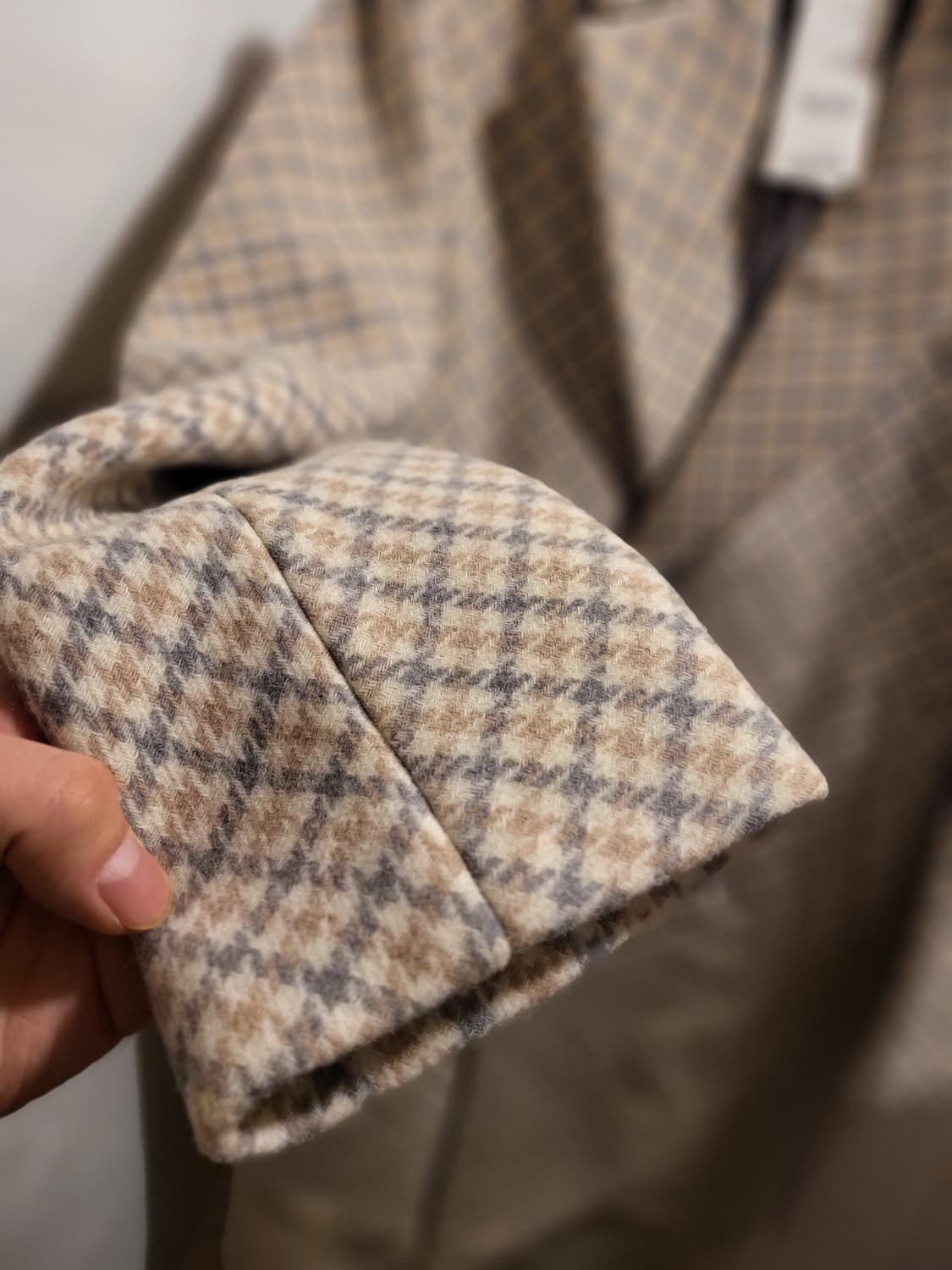 [100]BON 본 체크 롱코트  새상품 상품이미지3