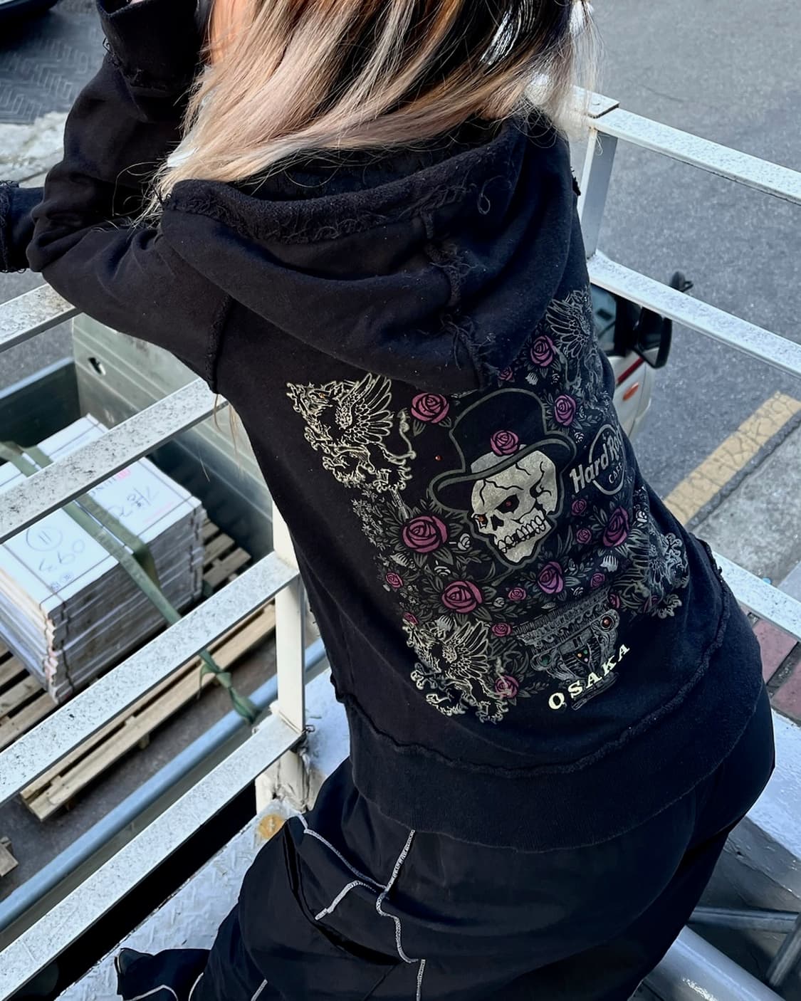 하드락카페 오사카 펑크 락 후드집업 상품이미지1