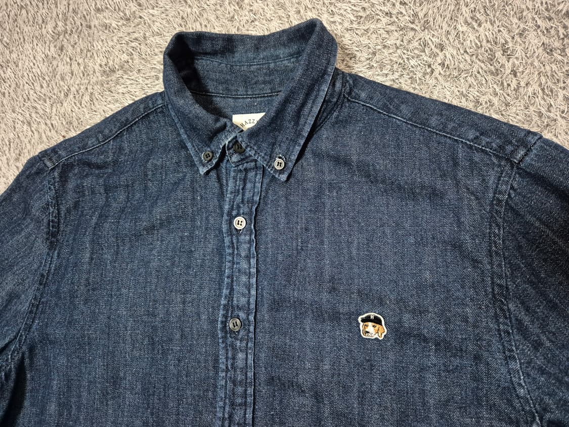 헤지스 남성 피즈자수 데님셔츠 105 상품이미지2