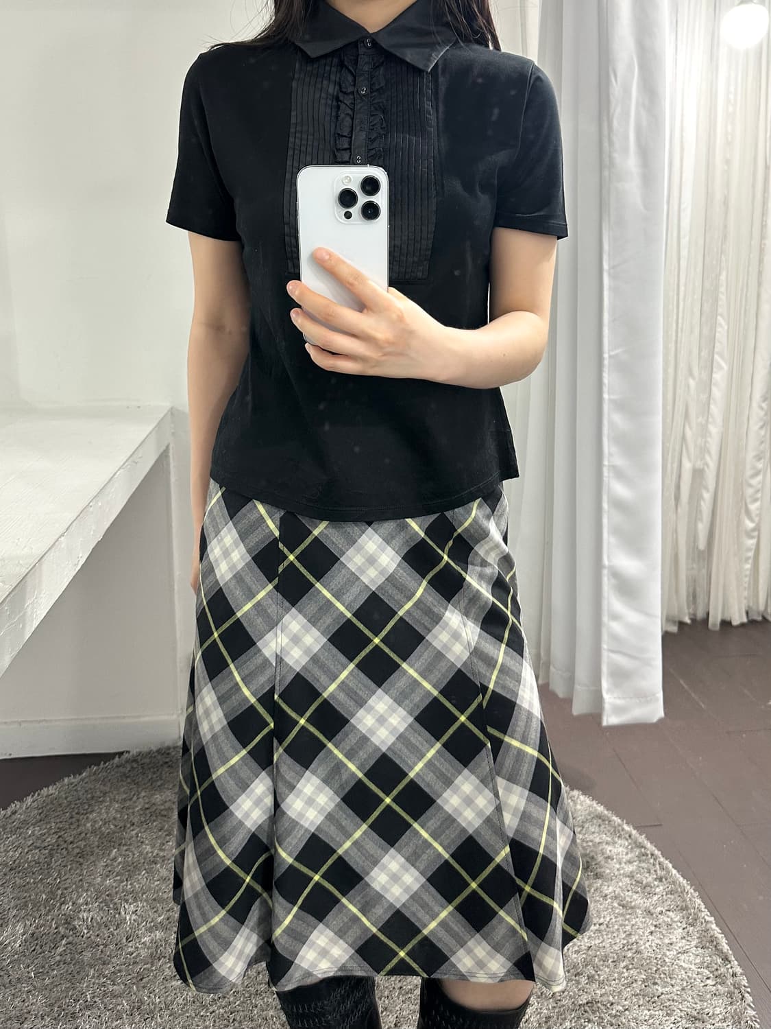 burberry check midi skirt 상품이미지3