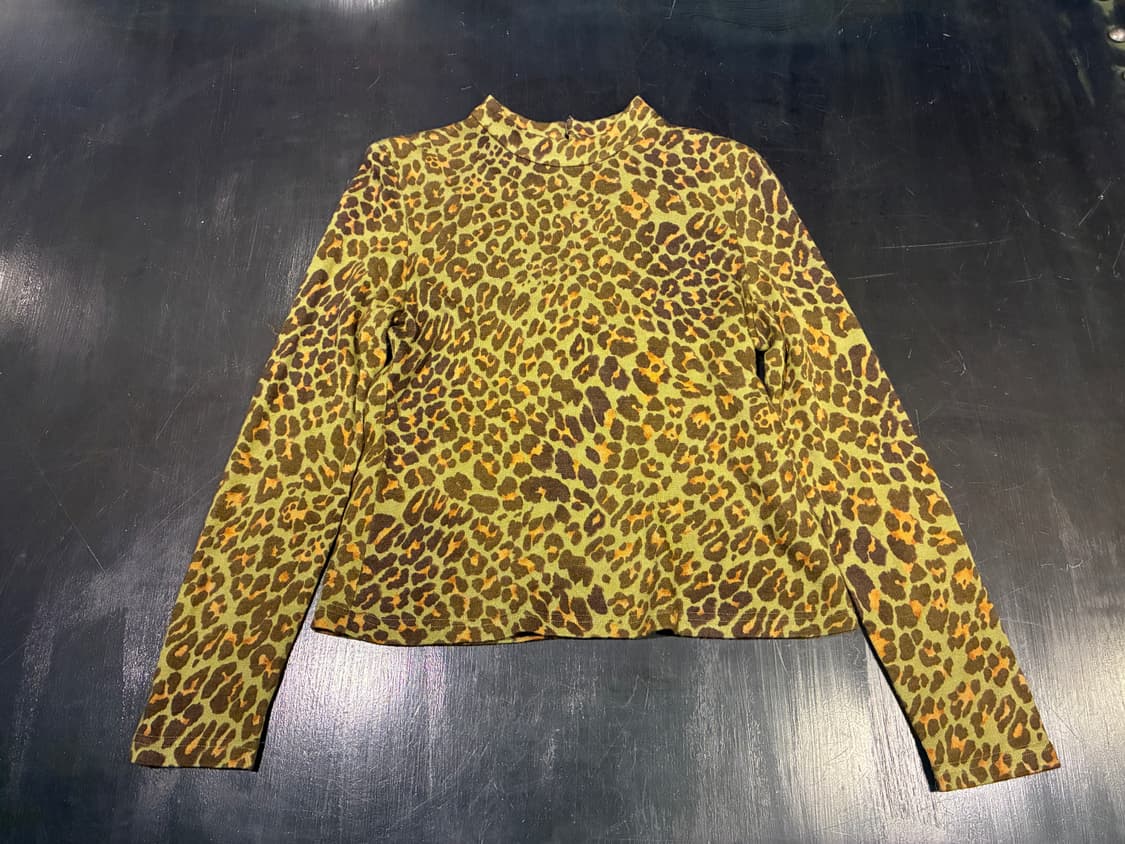 40) tre pini 레오파드 울 니트 갸루 모리걸 상품이미지1