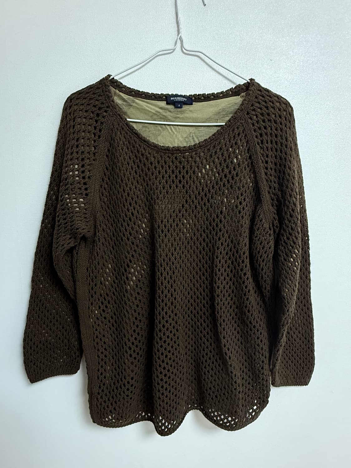 버버리 빈티지 그물 니트 브라운 상품이미지1