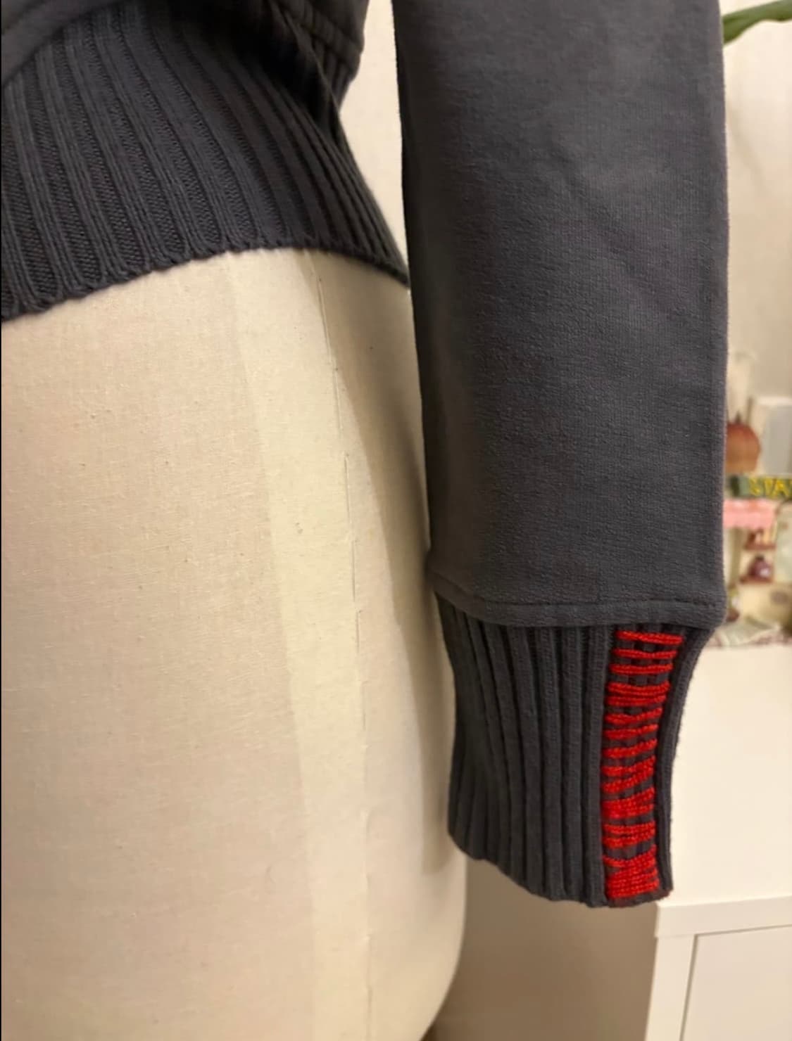 빈티지 스티치 디테일 져지 상품이미지3