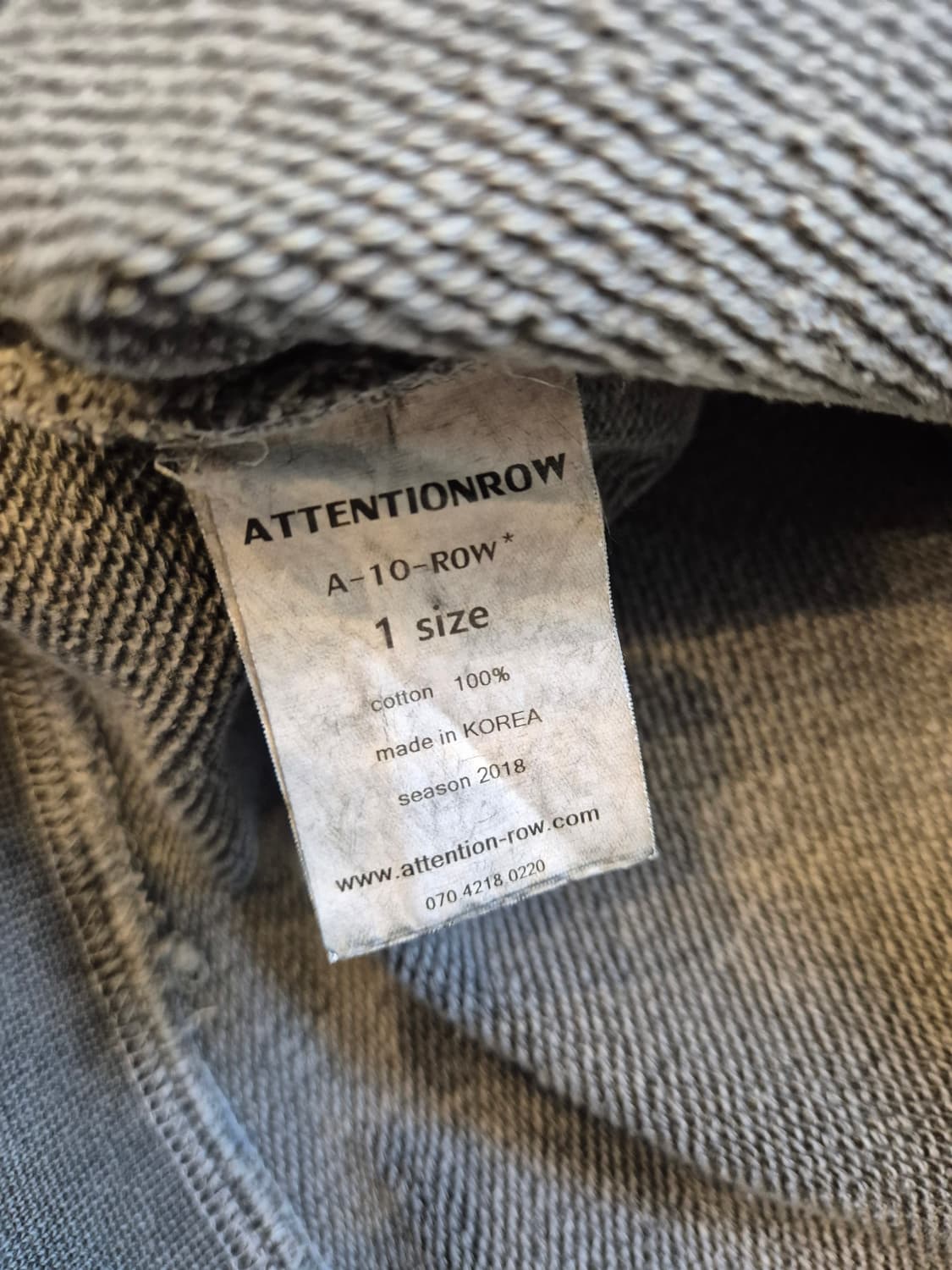 어텐션로우 로코 피그먼트 헤비 맨투맨 - 사이즈 1 상품이미지6