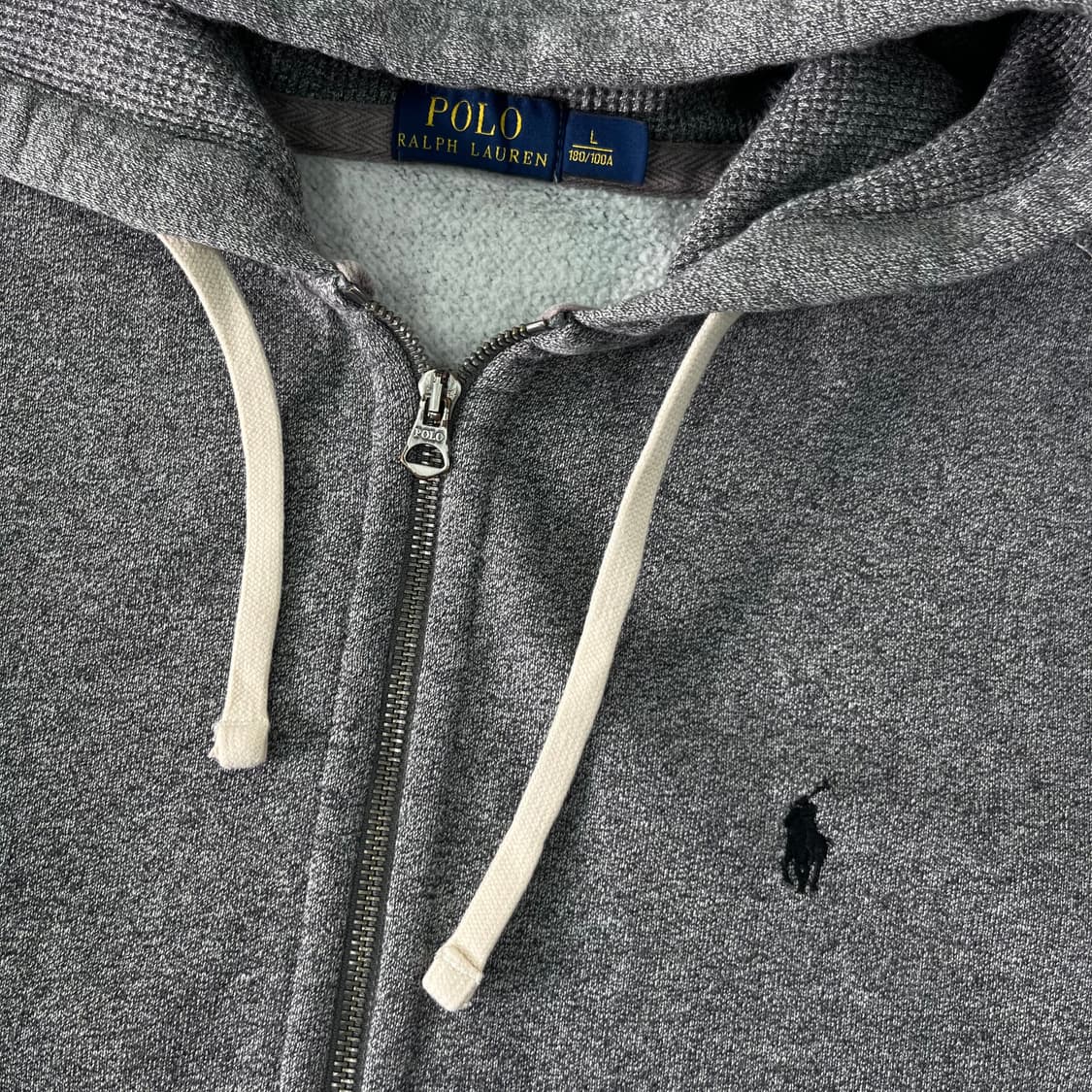 100 폴로랄프로렌 챠콜 와플 후드집업 상품이미지2