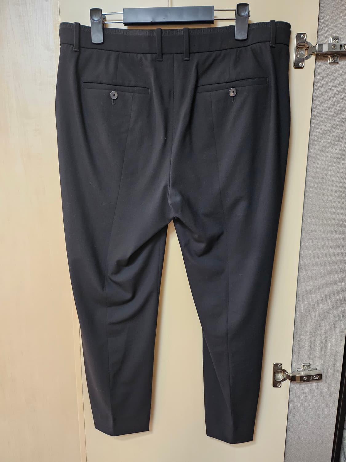 타임옴므 블랙 스트레이트핏 허리밴딩 슬랙스 바지 34 상품이미지2